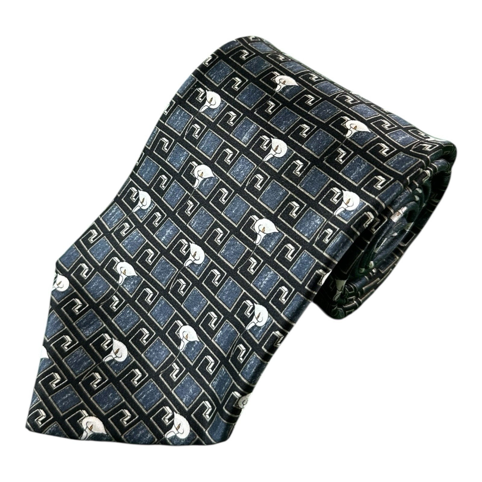Gianni Versace Baroque Water Lilly Pure Silk Mens Tie 35 Inch Width